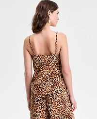I.n.c. International Concepts Women's Animal-Print Cowlneck Camisole Top, Exclusively at Macy's