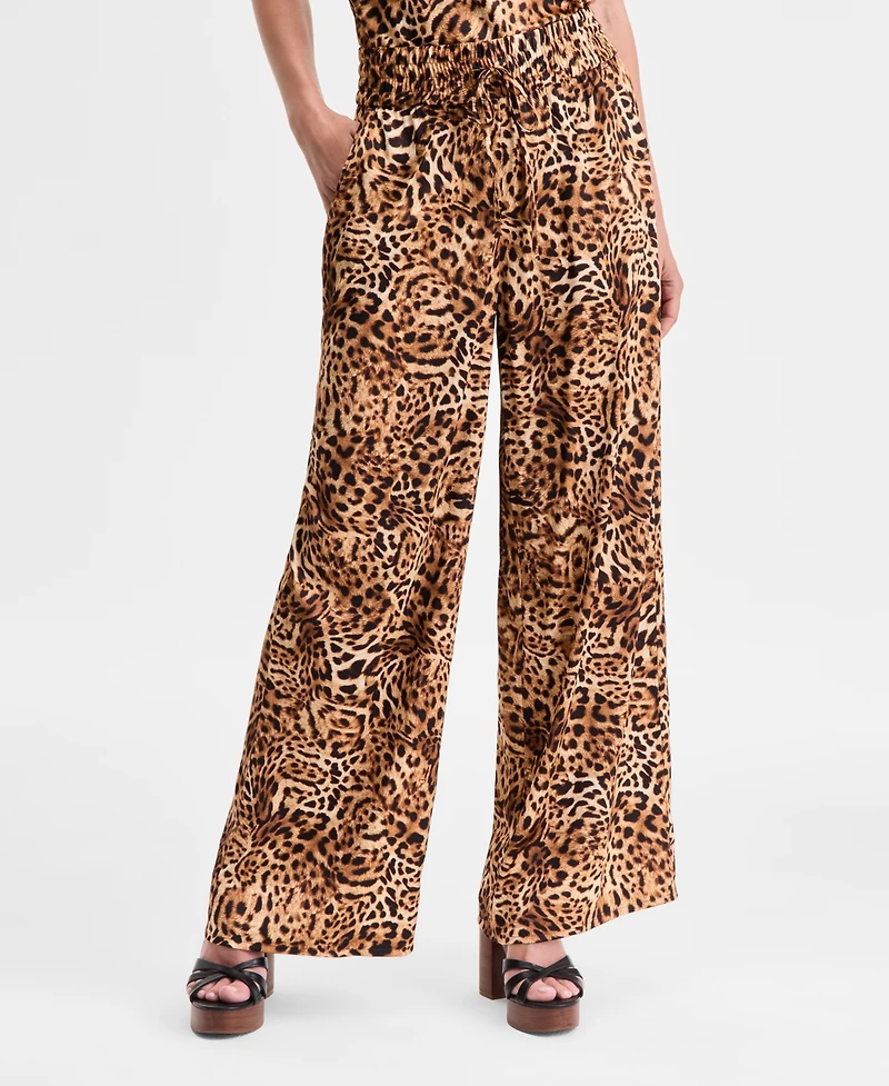 I.n.c. International Concepts Women's Cheetah-Print Wide-Leg Pants, Exclusively at Macy's
