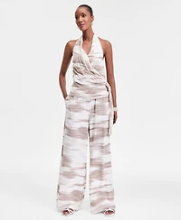 I.n.c. International Concepts Women's Printed Wrap Top, Exclusively at Macy's