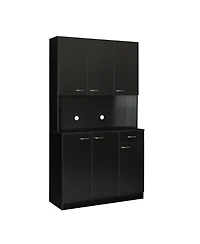 Streamdale Tall Wardrobe & Kitchen Cabinet (6-Doors, 1-Shelf, 1-Drawer)