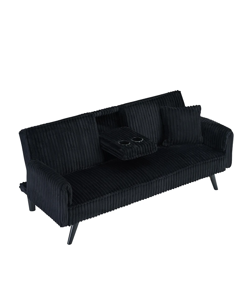 Streamdale Minimalist style, straight-line corduroy sofa suitable for sitting and lying in the living room and bedroom