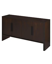 Streamdale Retro Sideboard with Adjustable Shelves and Long Handles (Espresso)