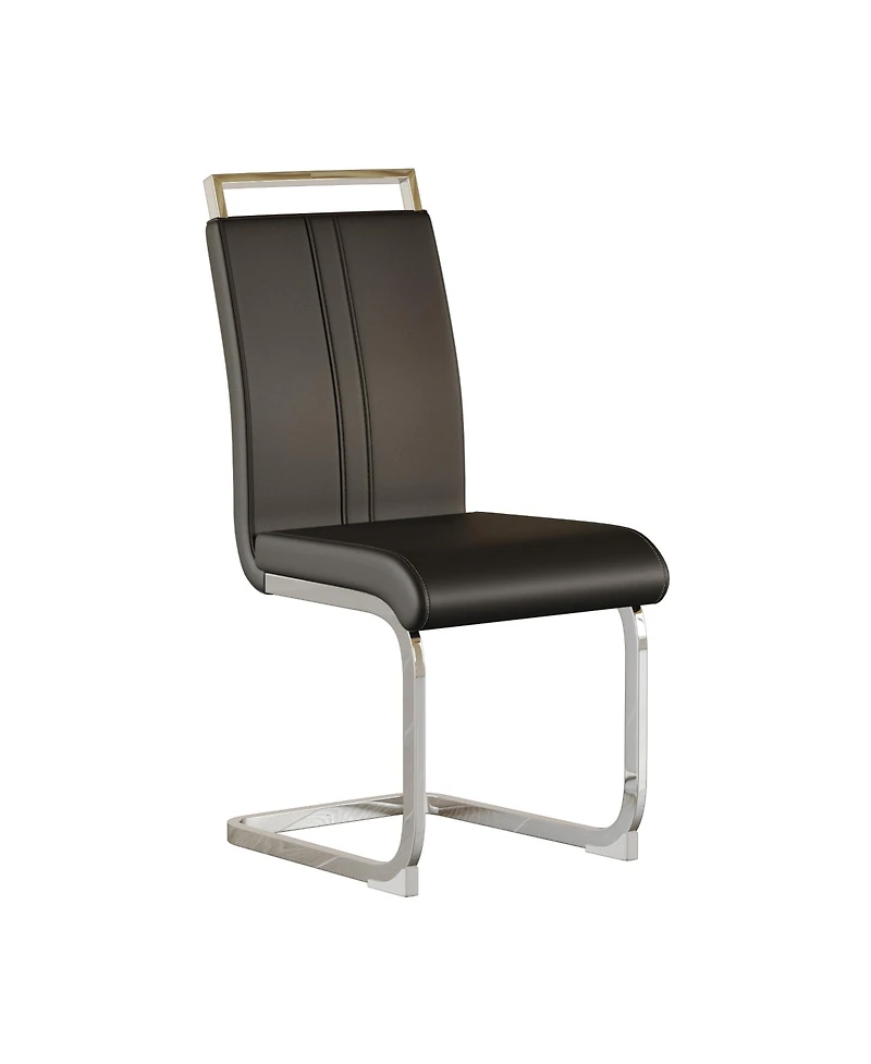Streamdale Modern Faux Leather Upholstered Dining Chairs (Set of 2)