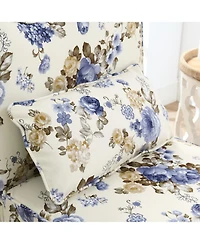Streamdale Flannel Dining Chair with Cushion and Pillow - Blue