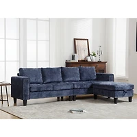 Streamdale Furniture 5-Seat Sectional Sofa with Ottoman & Storage