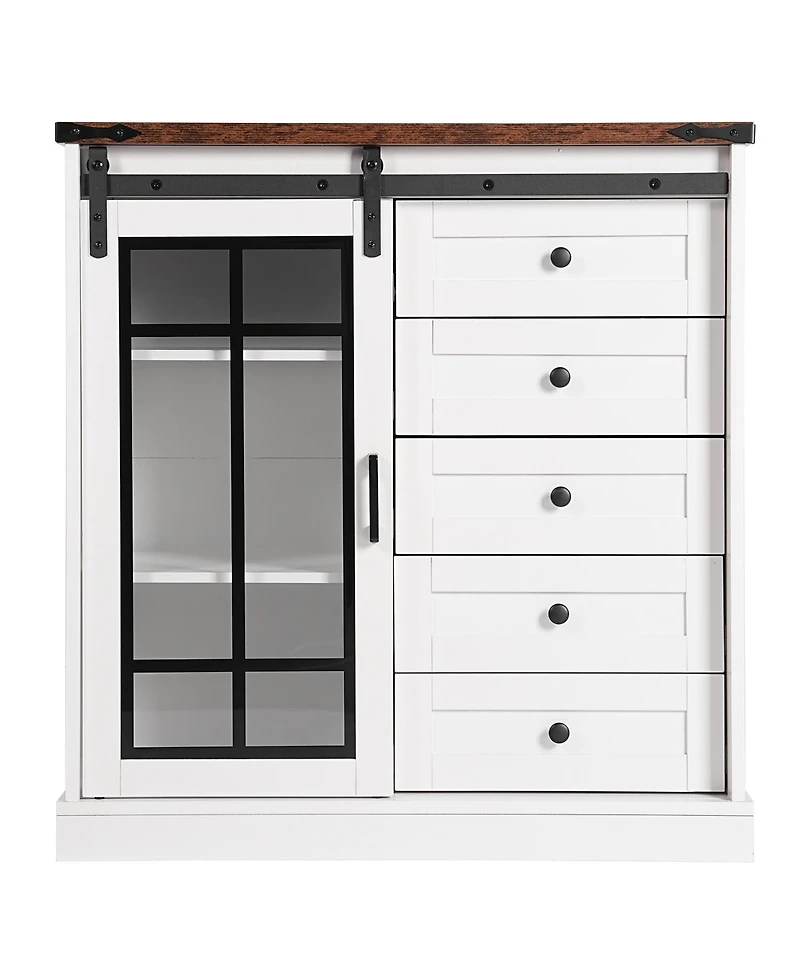 Streamdale Modern Minimalist Storage Cabinet for Kitchen, Living Room or Home