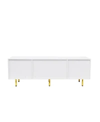 Streamdale Modern warm white Tv cabinet, for Living Room Bedroom