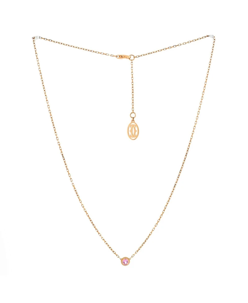 Pre-Owned Cartier Cartier D'Amour 1 Pink Sapphire Necklace 18K Rose Gold