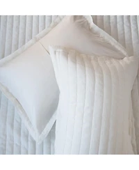 French Linen Channel Stitch Quilt & Sham Set