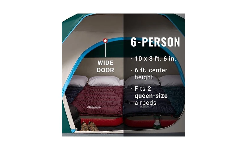 Coleman Skydome Camping Tent, 6-Person