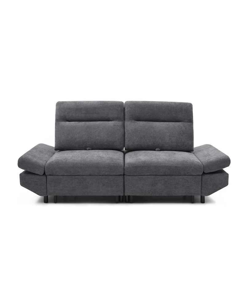 Streamdale Convertible Sleeper Sofa Bed Adjustable Futon Sofa with Chenille Upholstery (Grey)