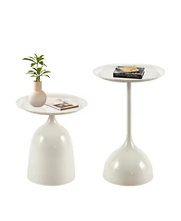 Streamdale 3-Minutes Assembly Premium Metal Side Tables with Raised Edges