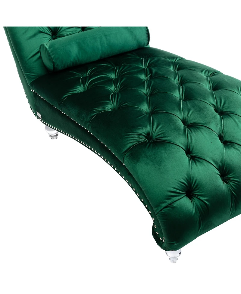 Streamdale Furniture Leisure Concubine Sofa with Acrylic Feet