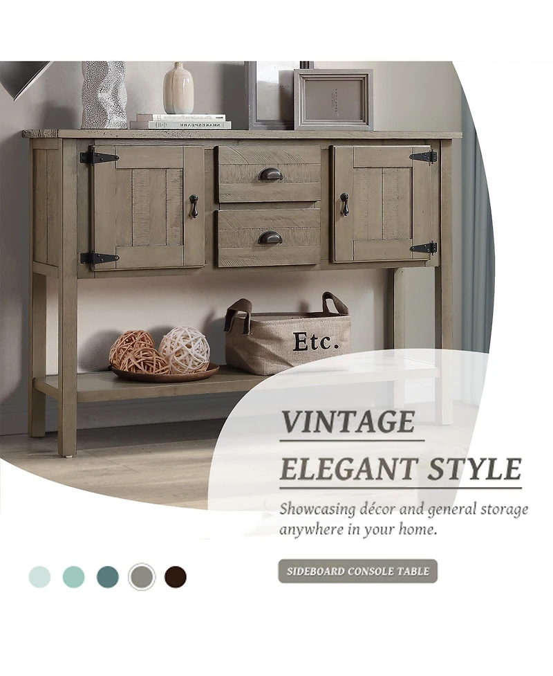 Streamdale Rustic Retro Sideboard Console Table with Storage