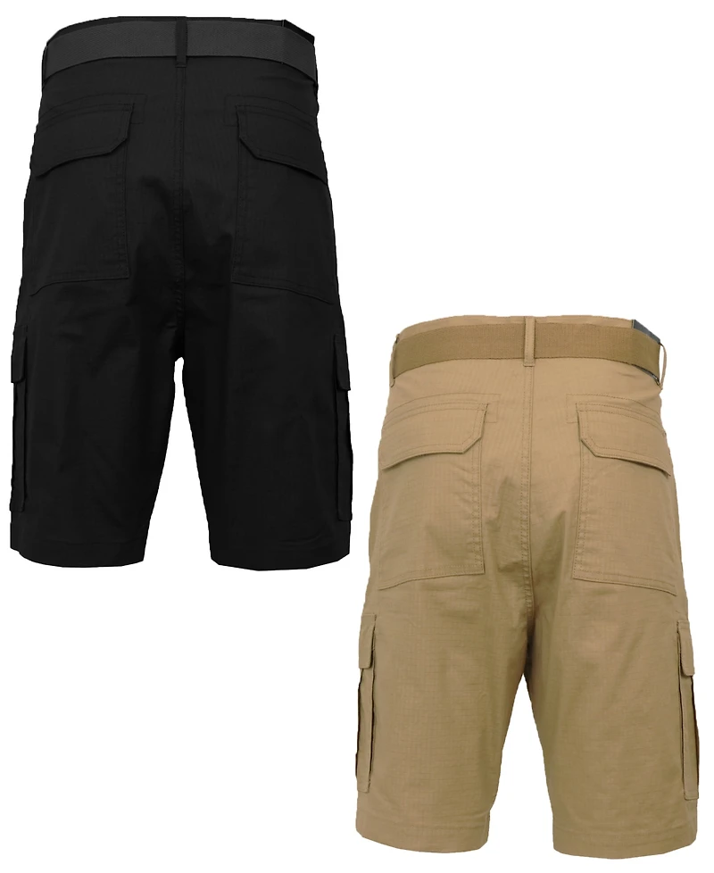 Galaxy By Harvic Men's 2-Pack Stretch Ripstop Cargo Shorts