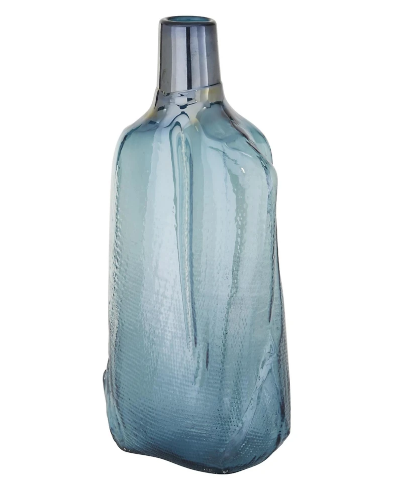 Rosemary Lane Glass Abstract Handmade Blown Decorative Vase, 16"
