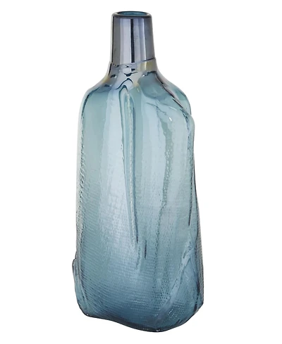 Rosemary Lane Glass Abstract Handmade Blown Decorative Vase, 16"