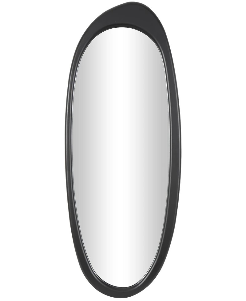 Rosemary Lane 51" Wooden Abstract Oval Room Wall Mirror
