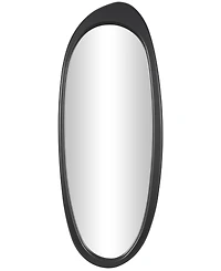 Rosemary Lane 51" Wooden Abstract Oval Room Wall Mirror