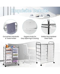 15 Drawers Rolling Storage Cart Organizer