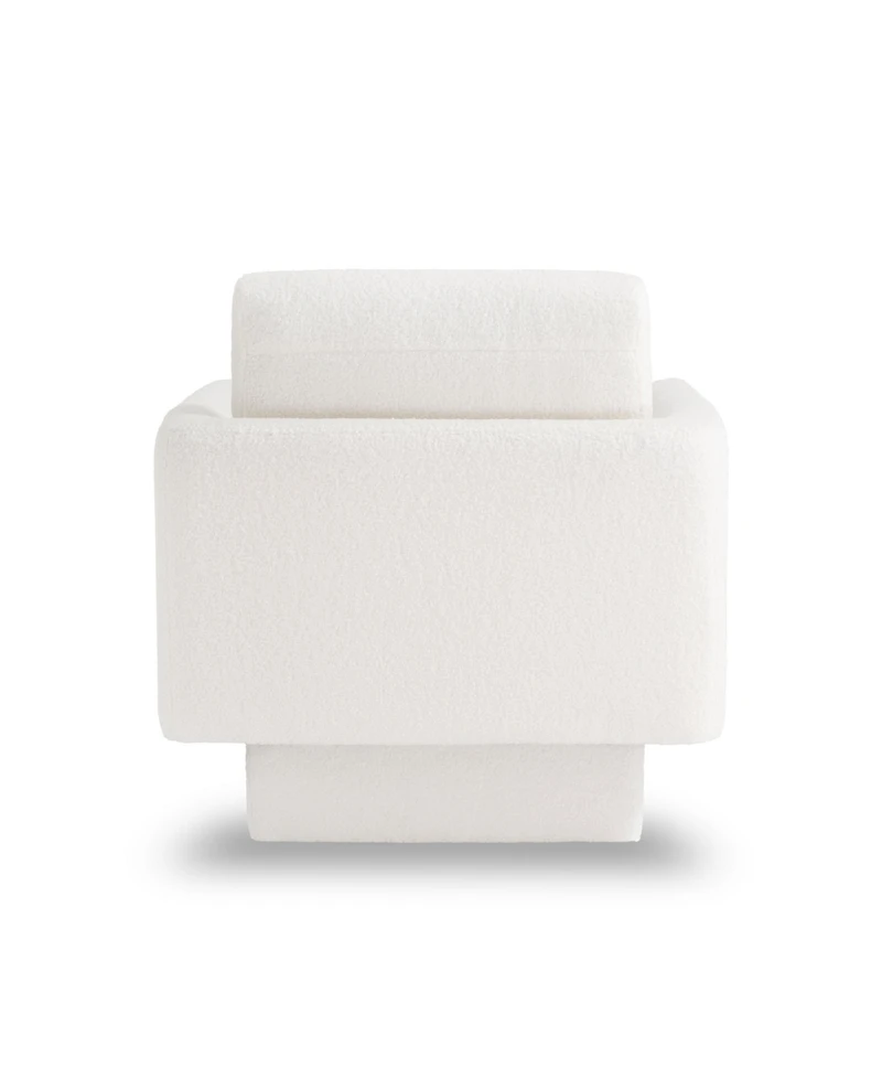 Streamdale 360 Modern Swivel Accent Chair, Cozy Teddy Sherpa Round Armchair, Comfy Barrel Chair