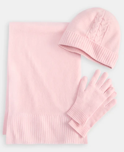 Charter Club Cashmere Hat, Gloves & Scarf Boxed Gift Set, Created for Macy's