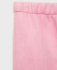 Mango Women's Bow Straight-Fit Linen Pants