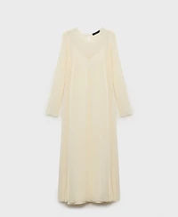 Mango Women's Semi-Transparent Combination Dress