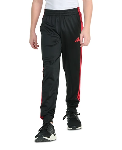 adidas Big Boys Elastic-Waistband 3-Stipe Tricot Jogger Pants