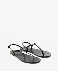 Mango Women's Mini Studs Leather Sandals