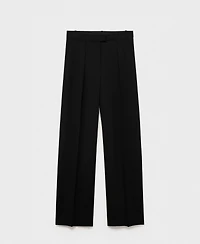 Mango Women's Pleated Straight-Fit Lyocell Pants