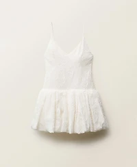 Mango Women's Balloon-Effect Textured Dress