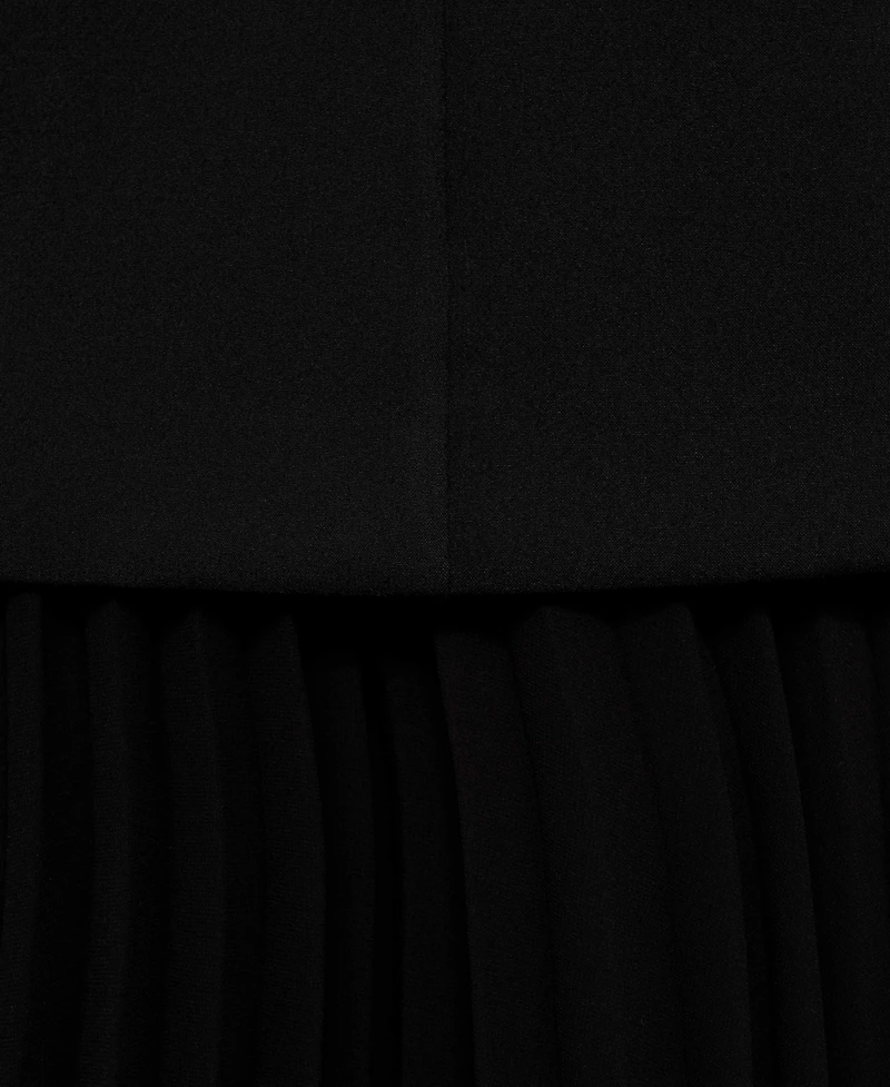 Mango Women's Combined Fabric A-Line Dress
