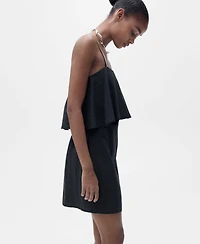 Mango Women's Ruffled Lyocell Dress