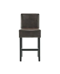 Streamdale Set of 2 26" Portman Bonded Leather Counter Height Barstool, Brown