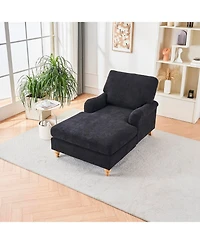 Streamdale Mid-Century Oversized Chaise Lounger Sofa