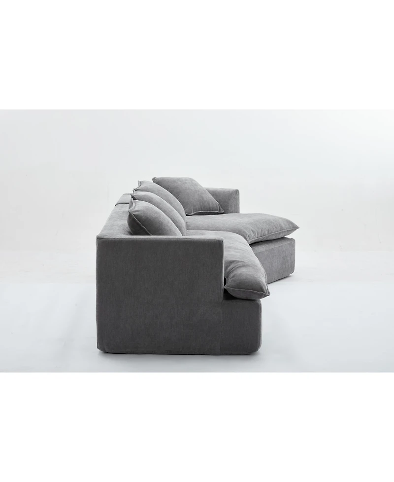 Modular Sofa, Ottoman, Anti-Wrinkle Fabric, Corner Sectional, Spacious