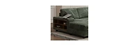Streamdale Furniture Corduroy U-Shaped Sofa, 4 Seat Sofa Bed, Modern Living Room