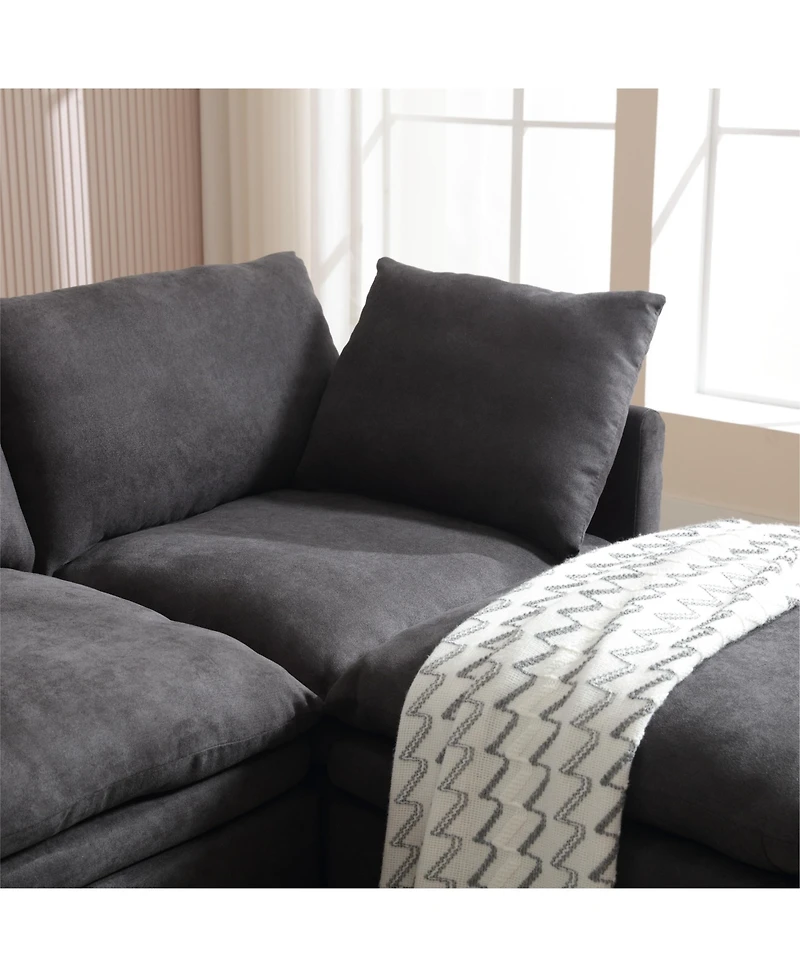 Streamdale Contemporary U-Shape Sofa with Sleeper and Chaise for Living Spaces