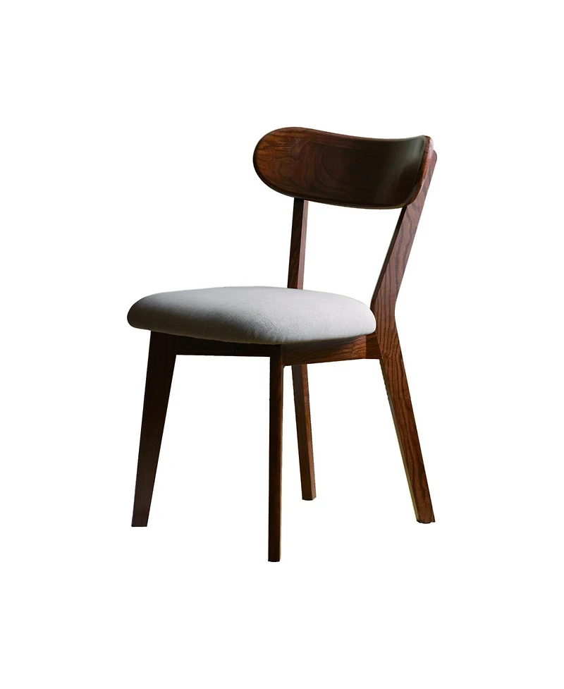 Streamdale Walnut Dining Chair, Fas Oak, Natural Wood, North American, Dirt-Free, Solid, Multipurpose, 47.5 x 55.5 x 78cm