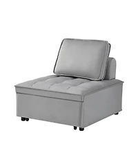 Streamdale Modern Velvet Convertible Sofa Bed with Removable Backrest