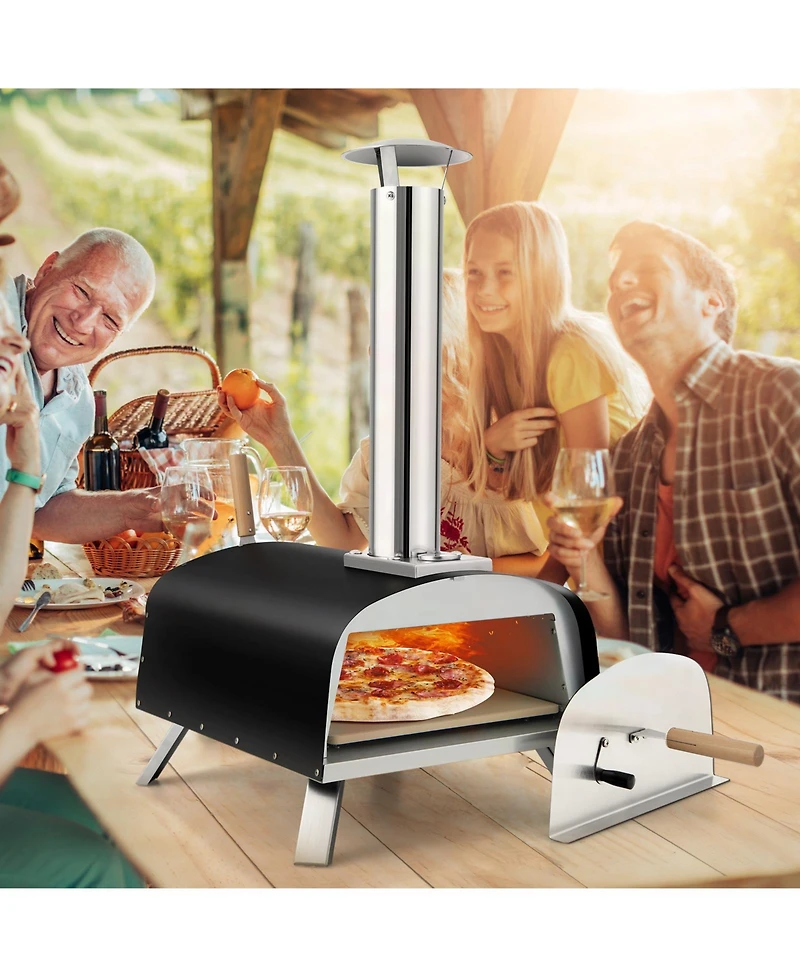Portable Multi-Fuel Pizza Oven with Pizza Stone and Pizza Peel