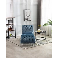 Streamdale Furniture Leisure Concubine Sofa with Acrylic Feet