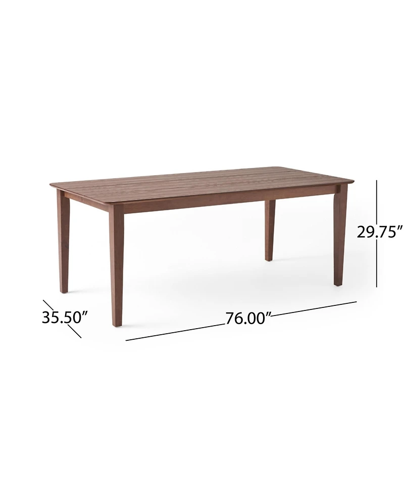 Streamdale Farmhouse Dining Table With Slatted Top And Square Legs