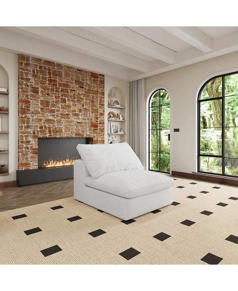 Streamdale Cloud Modular L-Shaped Sofa with Ottoman
