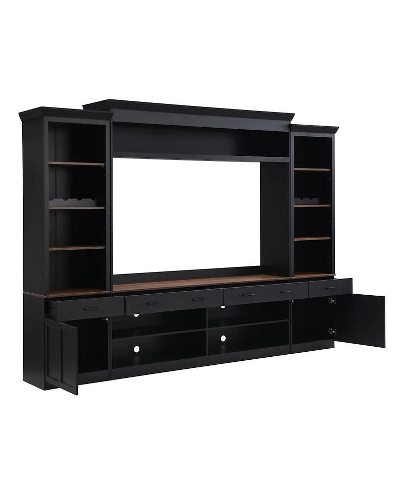 Streamdale Farmhouse Entertainment Center w/ Bookshelf - 70" Tv