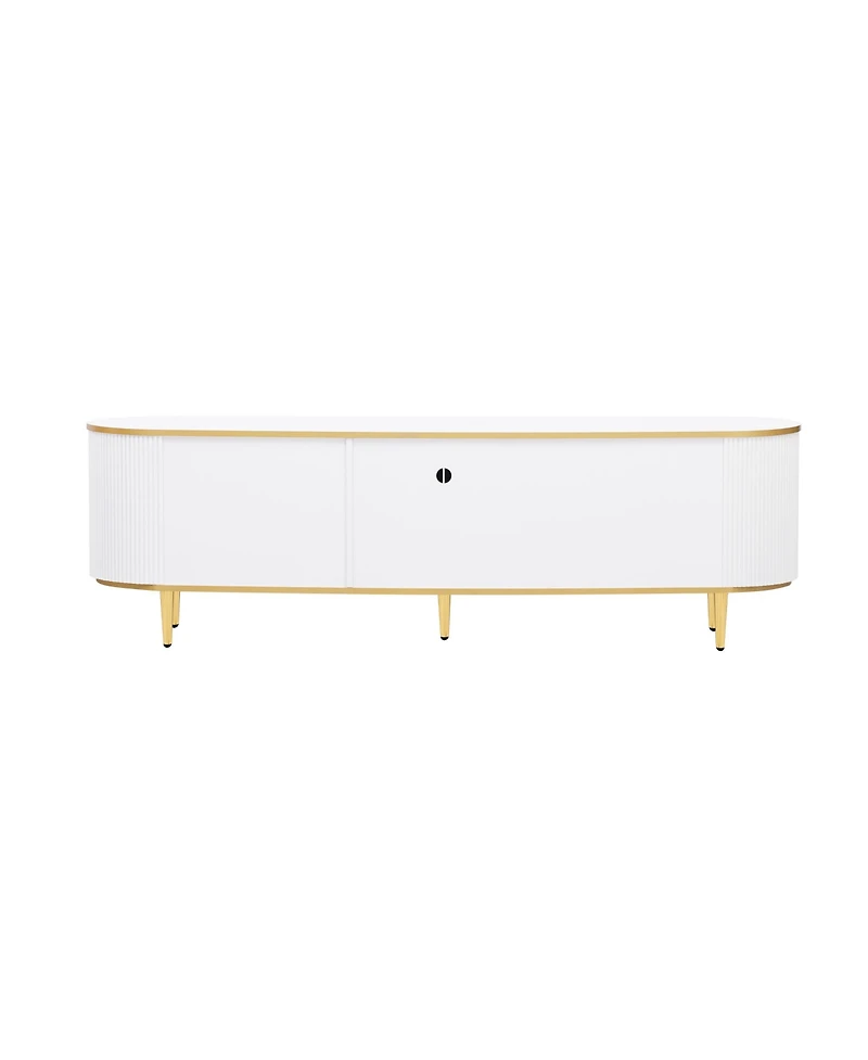 Streamdale Tv Stand - 80 Inch, 4 Drawers, Cabinet, Metal Legs