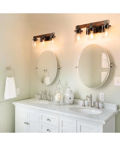Streamdale 3-Lights Farmhouse Vanity Lights Fixture Rustic Bathroom Light Fixture Bathroom Sconce (Without Bulbs)