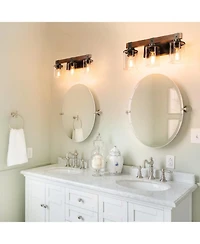 Streamdale 3-Lights Farmhouse Vanity Lights Fixture Rustic Bathroom Light Fixture Bathroom Sconce (Without Bulbs)