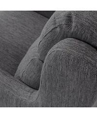 Streamdale Contemporary Club Chair with Waterfall Back and Tapered Rubberwood Legs